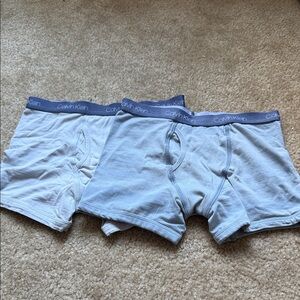Calvin Klein boys Light Blue Boxer Briefs